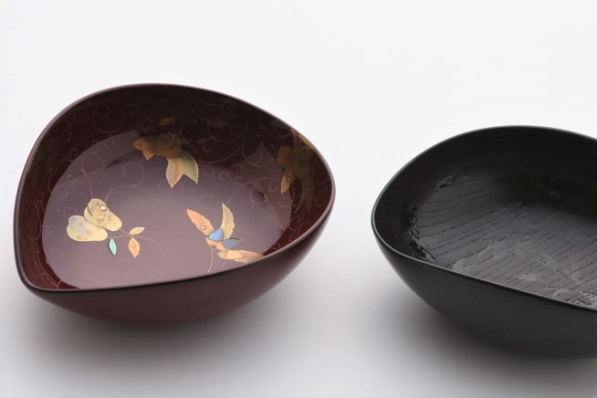 junichi hakose- Japanese urshi lacquer maki-e bowls